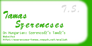 tamas szerencses business card